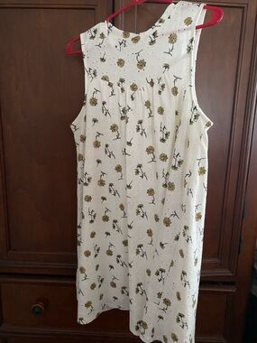 Wallflower White Mini Dress with Yellow Floral Print